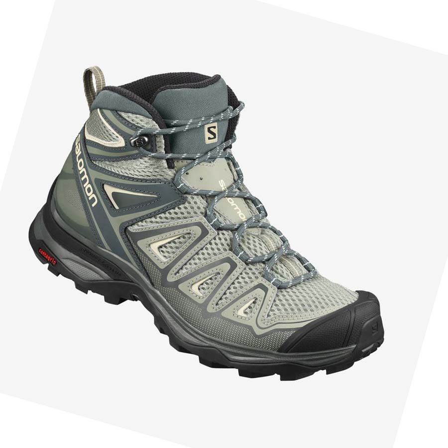 Salomon WoX ULTRA MID 3 AERO Túracipő Női Szürke Barna | HU 2794AHK